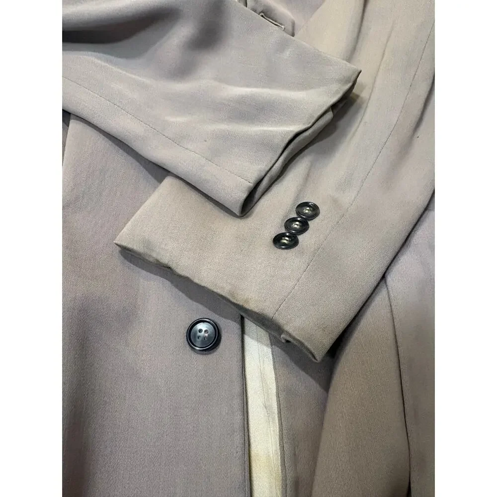 VTG‎ 1950's Gabardine Belted Hollywood Jacket 38R Rockabilly Hepcat Elvis Taupe